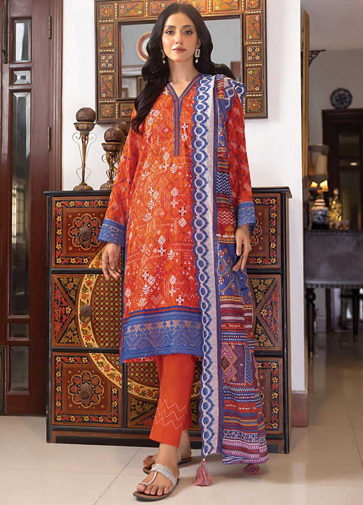 Lakhany Embroidered Lawn Suits Unstitched 3 Piece LSM23SS LG-AA-0011 - Spring / Summer Collection