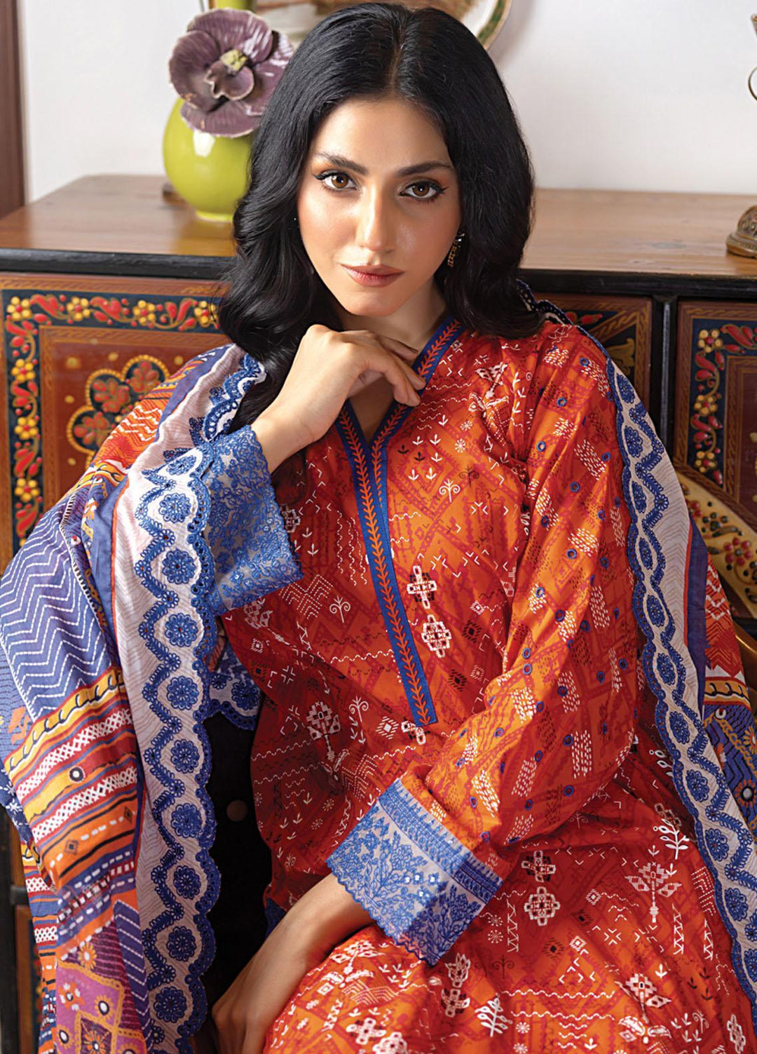 Lakhany Embroidered Lawn Suits Unstitched 3 Piece LSM23SS LG-AA-0011 - Spring / Summer Collection