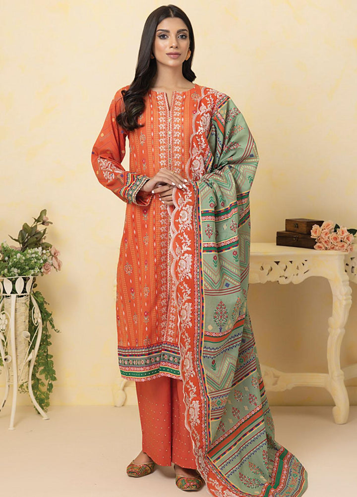 Lakhany Embroidered Lawn Suits Unstitched 3 Piece LSM23SG SED-EA-0406 - Summer Collection