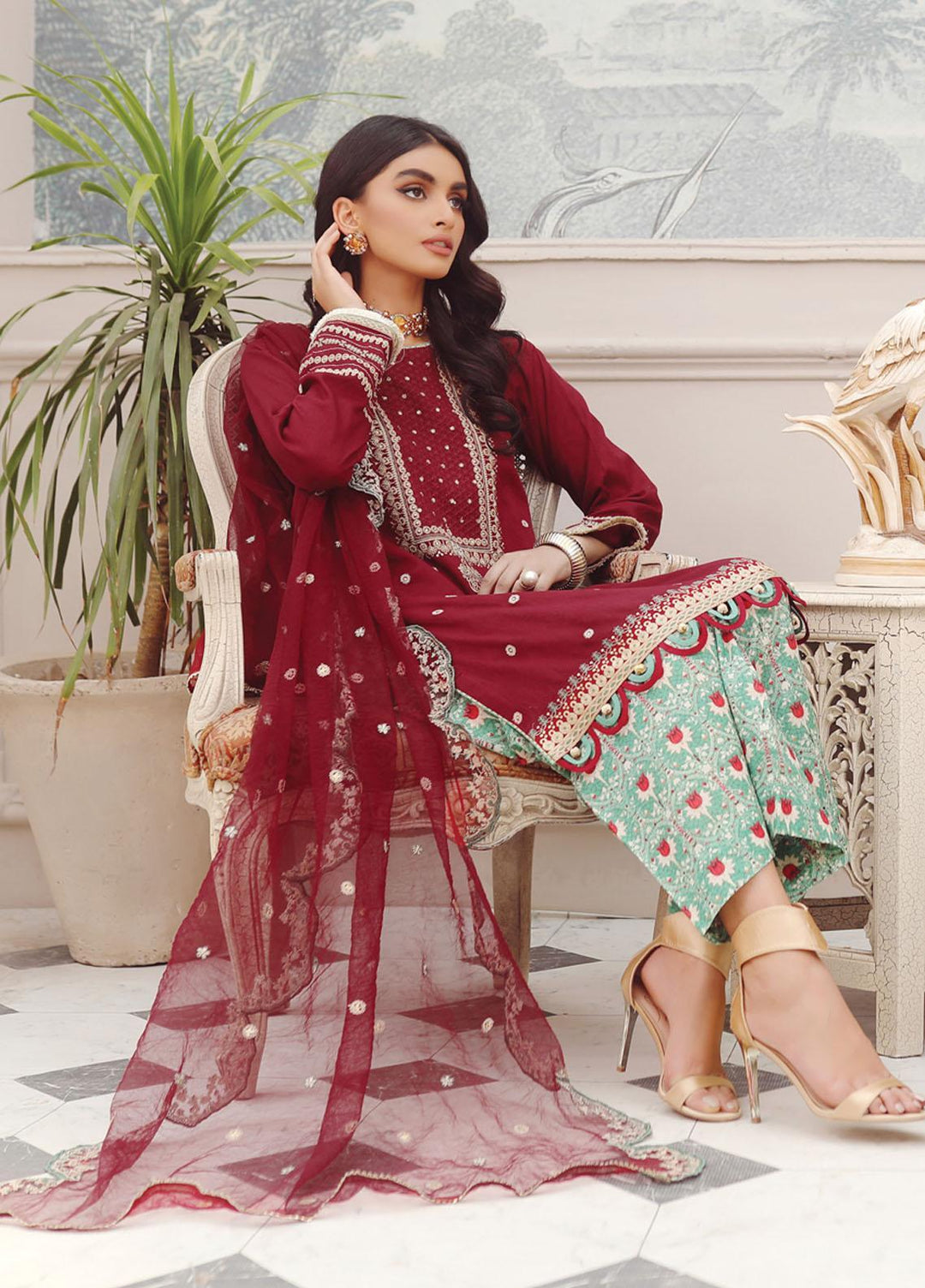 Lakhany Embroidered Dobby Suits Unstitched 3 Piece LSM23SG SG-5016 - Summer Collection