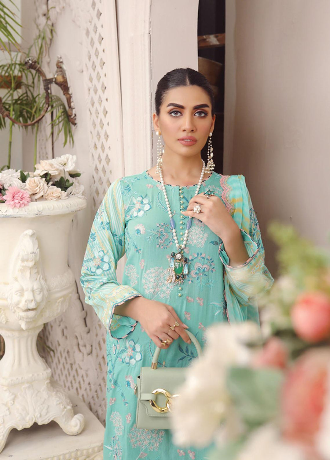 Lakhany Embroidered Dobby Suits Unstitched 3 Piece LSM23SG SG-5018 - Summer Collection
