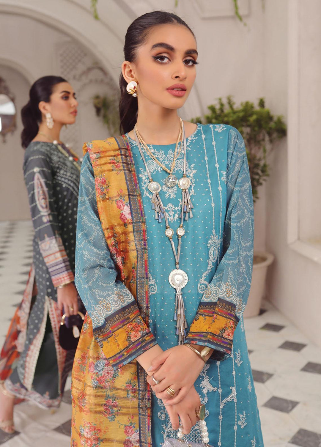 Lakhany Embroidered Dobby Suits Unstitched 3 Piece LSM23SG SG-5021 - Summer Collection