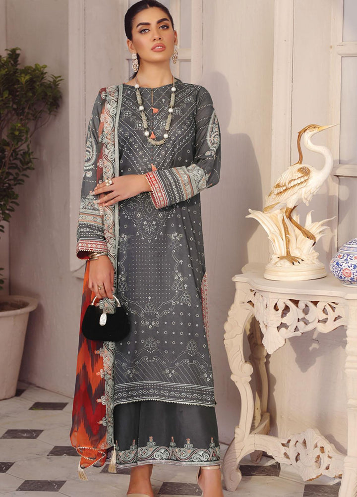 Lakhany Embroidered Lawn Suits Unstitched 3 Piece LSM23SG SG-5024 - Summer Collection