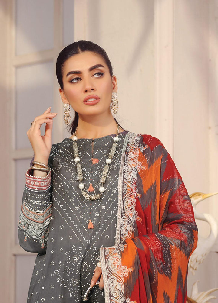 Lakhany Embroidered Lawn Suits Unstitched 3 Piece LSM23SG SG-5024 - Summer Collection