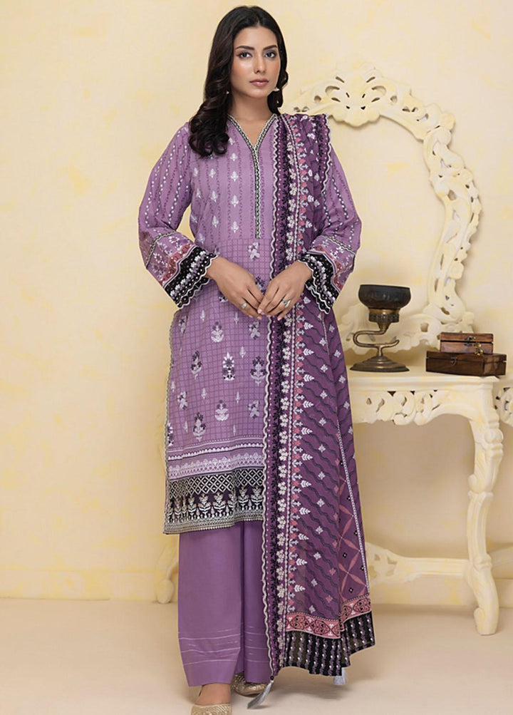 Lakhany Embroidered Lawn Suits Unstitched 3 Piece LSM23SG SED-ZH-0008 - Summer Collection