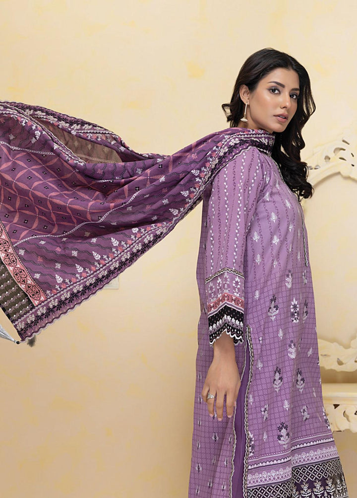 Lakhany Embroidered Lawn Suits Unstitched 3 Piece LSM23SG SED-ZH-0008 - Summer Collection