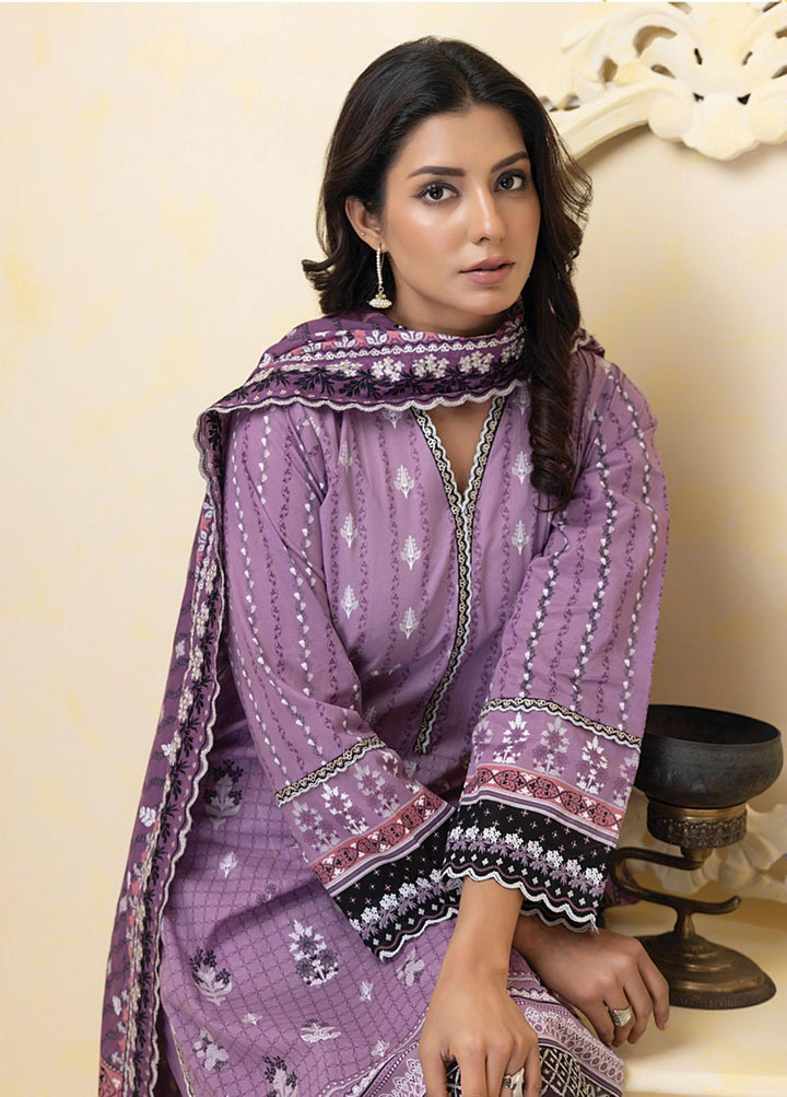 Lakhany Embroidered Lawn Suits Unstitched 3 Piece LSM23SG SED-ZH-0008 - Summer Collection