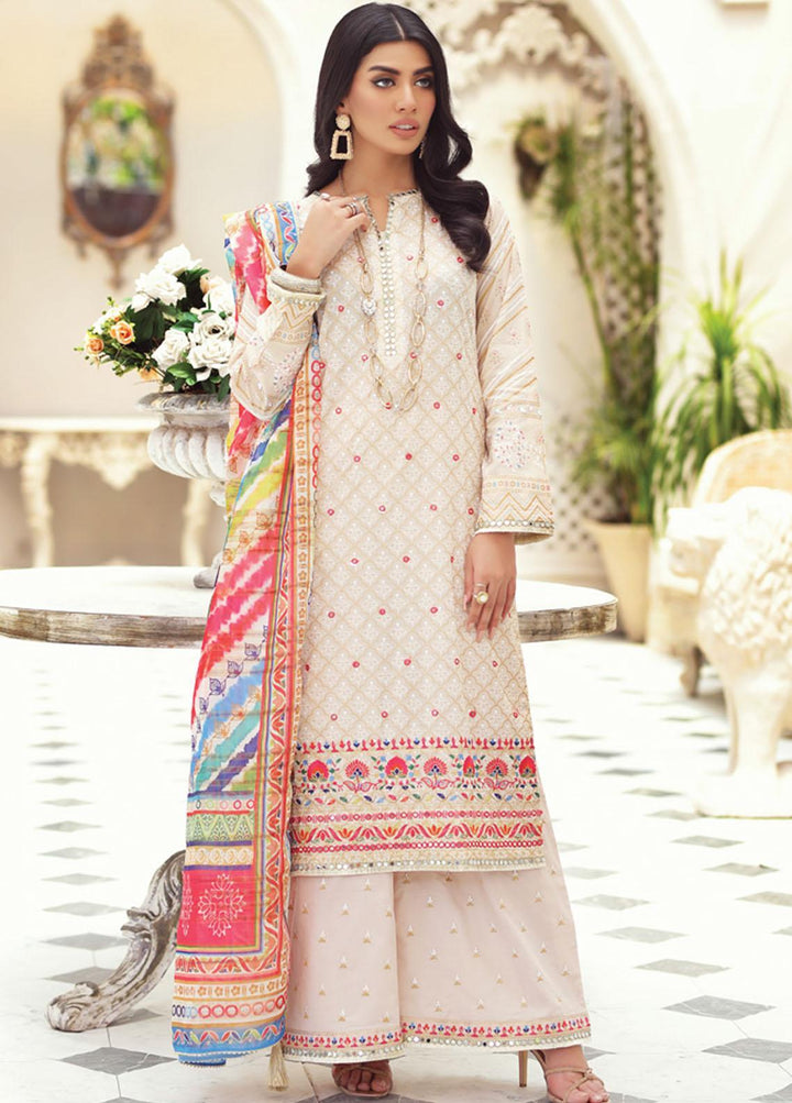 Lakhany Embroidered Lawn Suits Unstitched 3 Piece LSM23SG SG-5012 - Summer Collection
