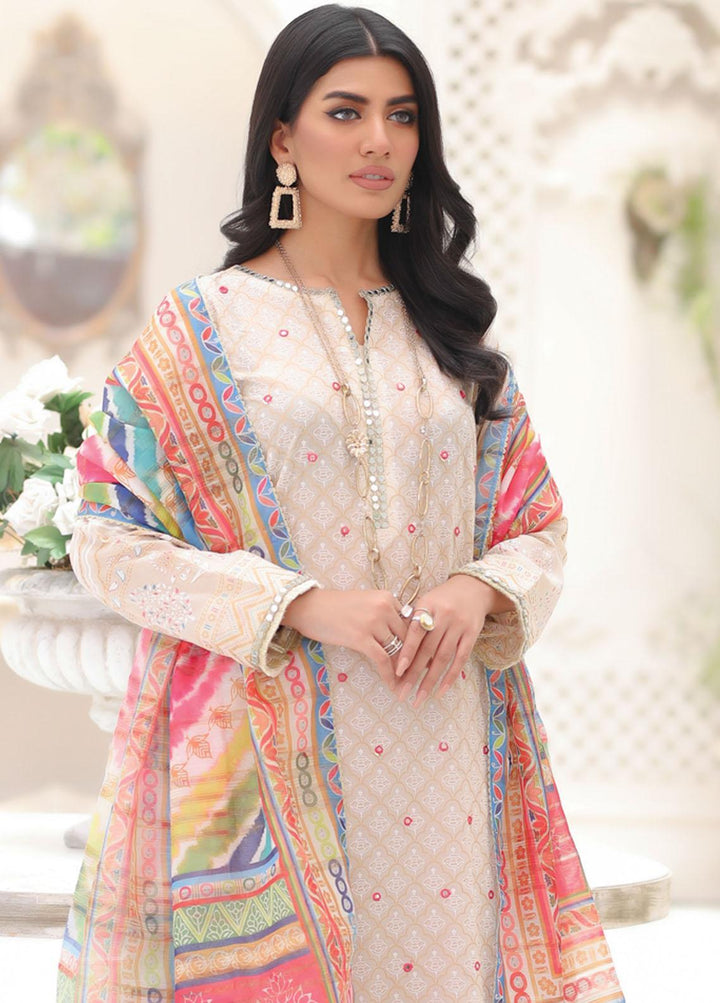 Lakhany Embroidered Lawn Suits Unstitched 3 Piece LSM23SG SG-5012 - Summer Collection