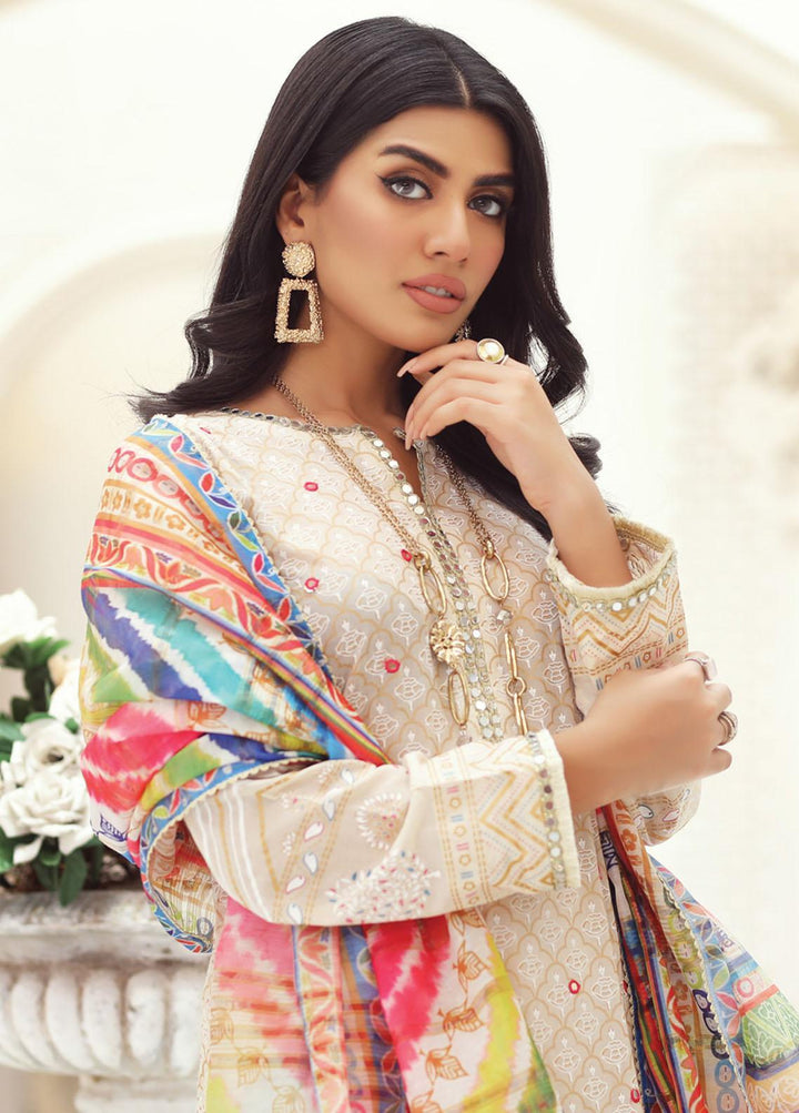 Lakhany Embroidered Lawn Suits Unstitched 3 Piece LSM23SG SG-5012 - Summer Collection