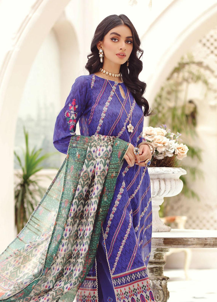 Lakhany Embroidered Lawn Suits Unstitched 3 Piece LSM23SG SG-5013 - Summer Collection