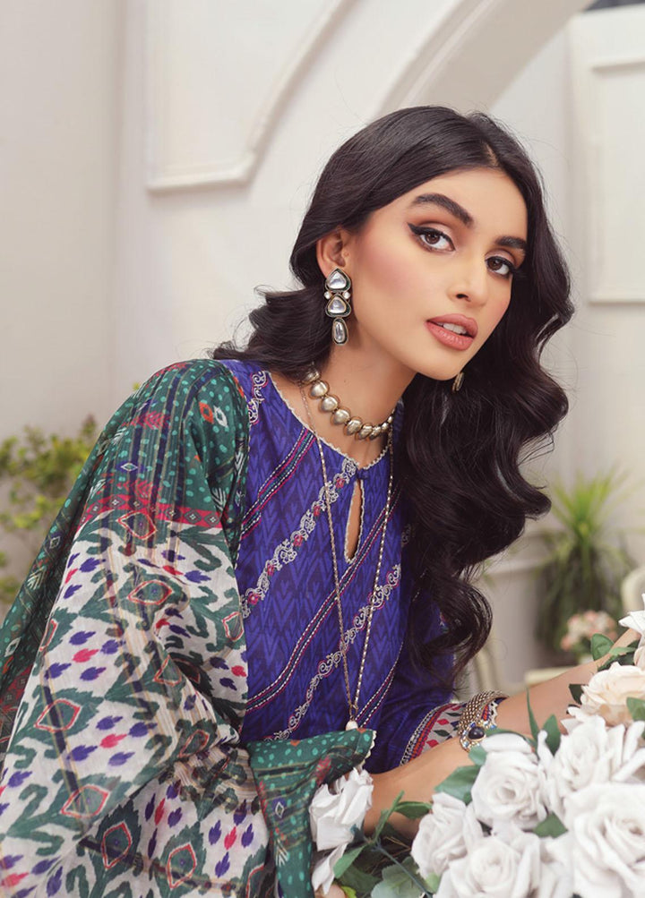 Lakhany Embroidered Lawn Suits Unstitched 3 Piece LSM23SG SG-5013 - Summer Collection