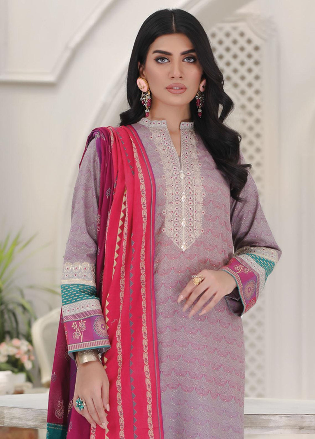 Lakhany Embroidered Lawn Suits Unstitched 3 Piece LSM23SG SG-5014 - Summer Collection