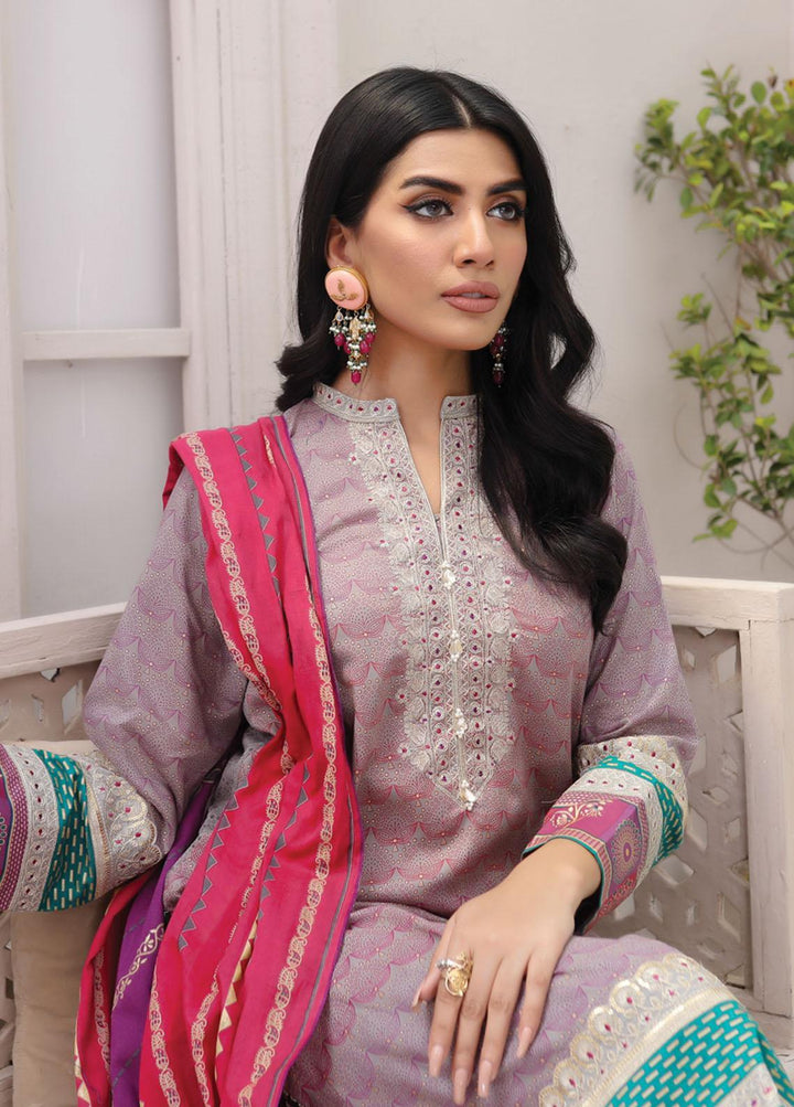 Lakhany Embroidered Lawn Suits Unstitched 3 Piece LSM23SG SG-5014 - Summer Collection
