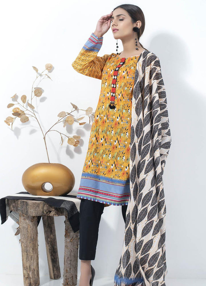 Lakhany Printed Lawn Suits Unstitched 2 Piece LSM21SP SD-2144 - Summer Collection