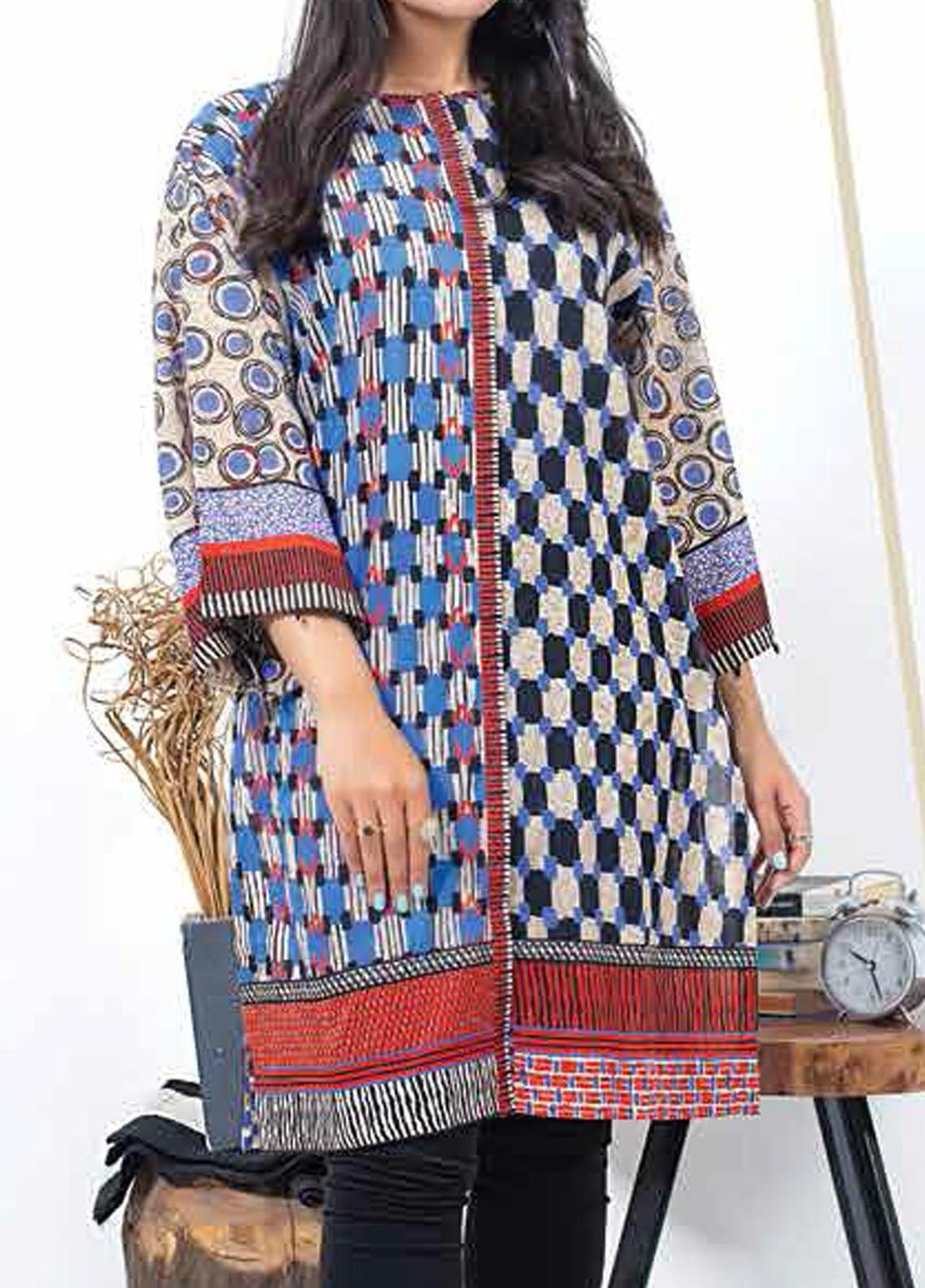 Lakhany Printed Lawn  Unstitched Kurties LSM21-SP2 DK-2175 - Summer Collection
