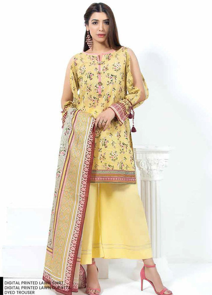 Lakhany Printed Lawn Suits Unstitched 3 Piece LSM21-SP2 PLC-2115 - Summer Collection