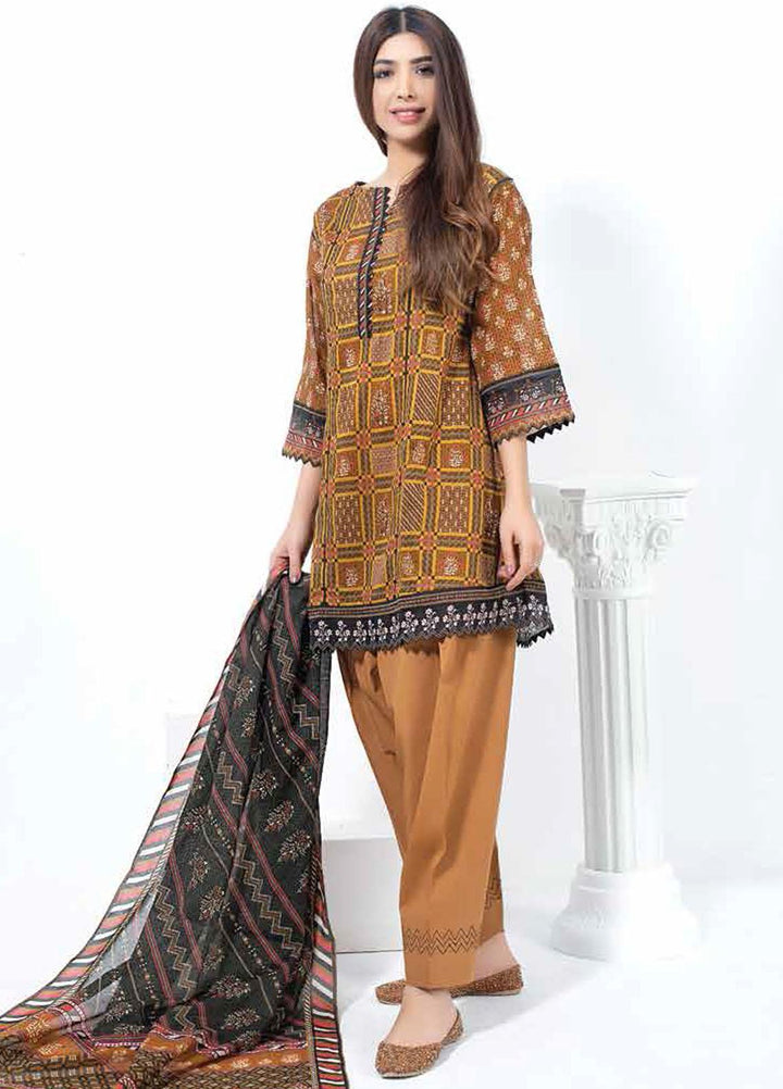 Lakhany Printed Lawn Suits Unstitched 3 Piece LSM21-SP2 PLC-2122 - Summer Collection