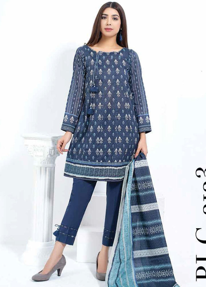 Lakhany Printed Lawn Suits Unstitched 3 Piece LSM21-SP2 PLC-2123 - Summer Collection