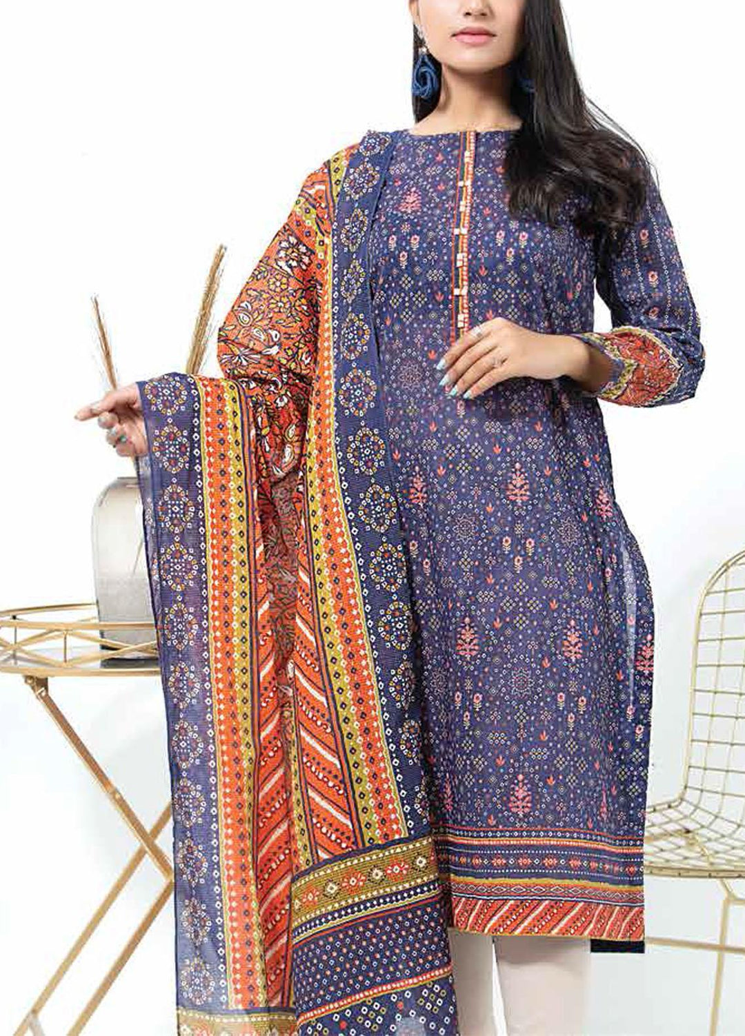 Lakhany Printed Lawn Suits Unstitched 2 Piece LSM21-SP2 TPC-2193 - Summer Collection