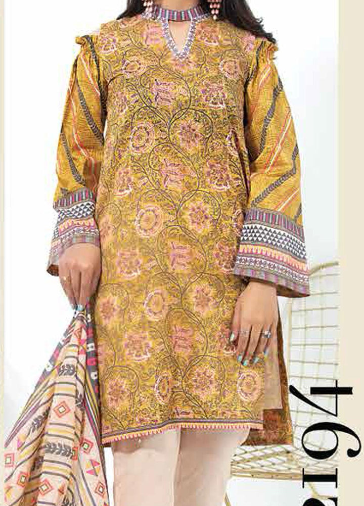 Lakhany Printed Lawn Suits Unstitched 2 Piece LSM21-SP2 TPC-2194 - Summer Collection
