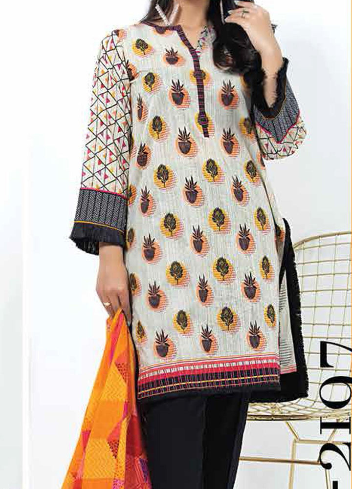 Lakhany Printed Lawn Suits Unstitched 2 Piece LSM21-SP2 TPC-2197 - Summer Collection