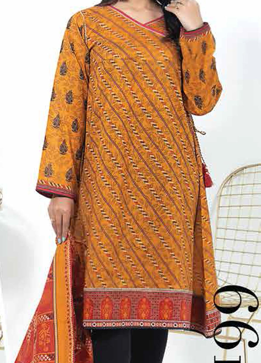 Lakhany Printed Lawn Suits Unstitched 2 Piece LSM21-SP2 TPC-2199 - Summer Collection