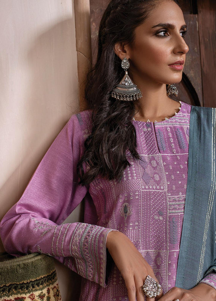 Lakhany Embroidered Slub Suits Unstitched 3 Piece LSM21WS WEC-5024 - Winter Collection