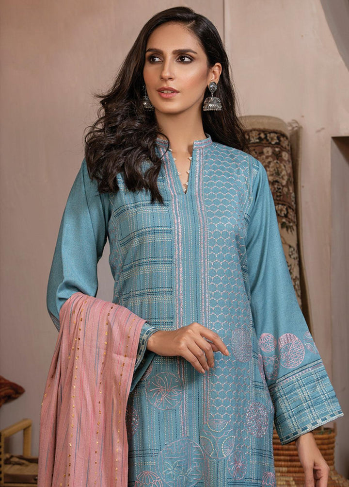 Lakhany Embroidered Slub Suits Unstitched 3 Piece LSM21WS WEC-5028 - Winter Collection