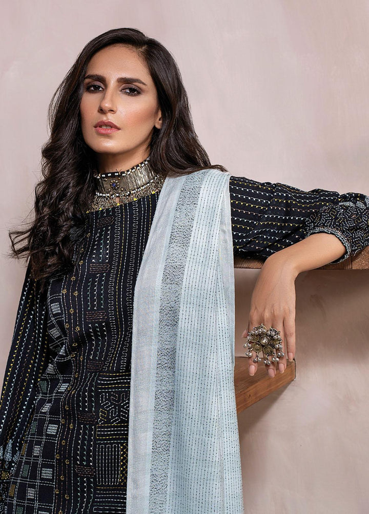 Lakhany Embroidered Slub Suits Unstitched 3 Piece LSM21WS WEC-5031 - Winter Collection