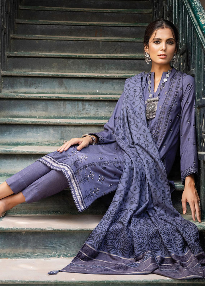 Lakhany Embroidered Slub Suits Unstitched 3 Piece LSM22W WES-BA-0001 - Winter Collection