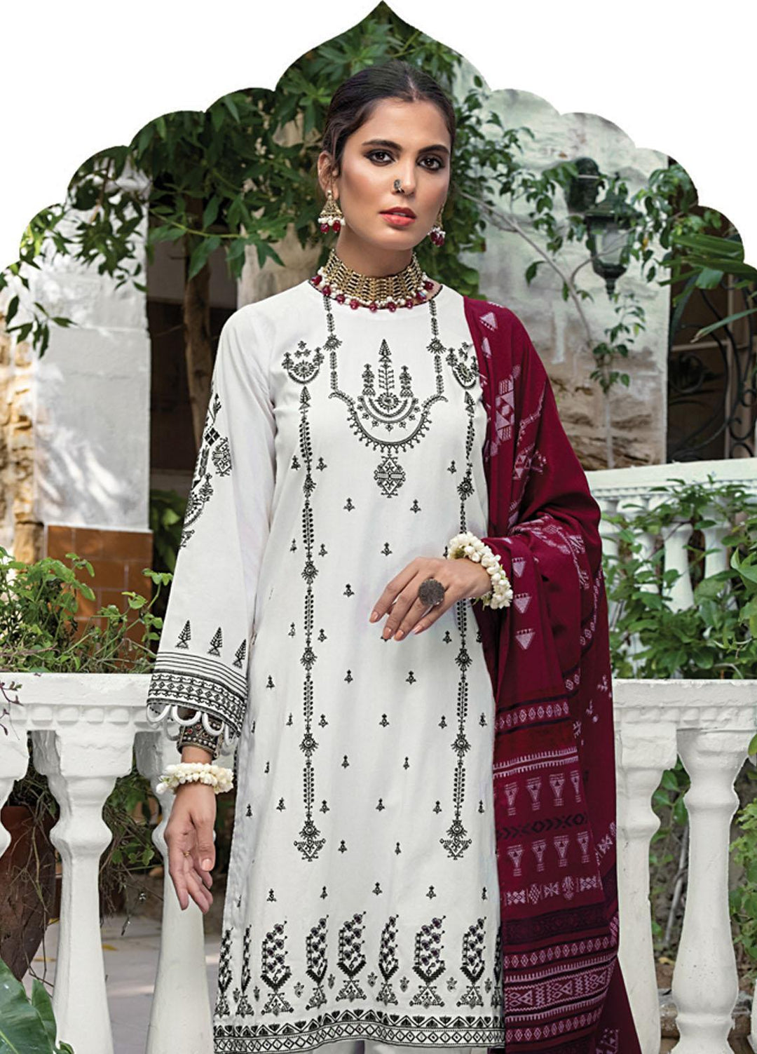 Lakhany Embroidered Slub Suits Unstitched 3 Piece LSM22W WES-EA-0365 - Winter Collection