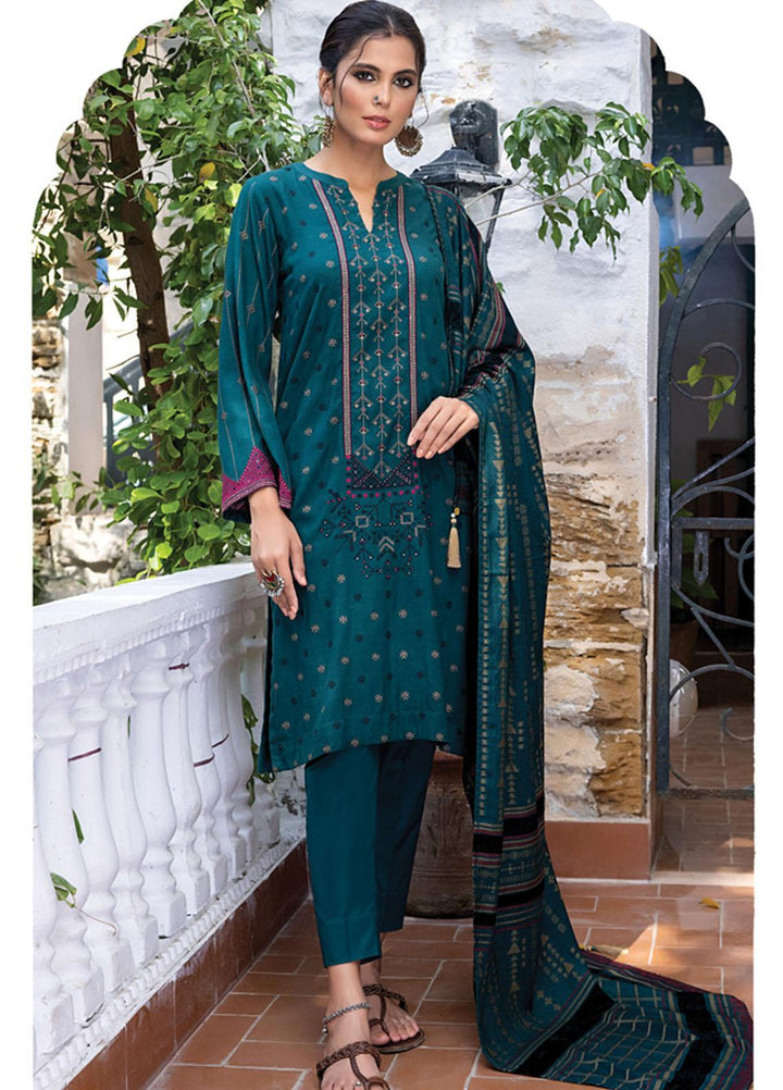 Lakhany Embroidered Slub Suits Unstitched 3 Piece LSM22W WES-SA-0119 - Winter Collection