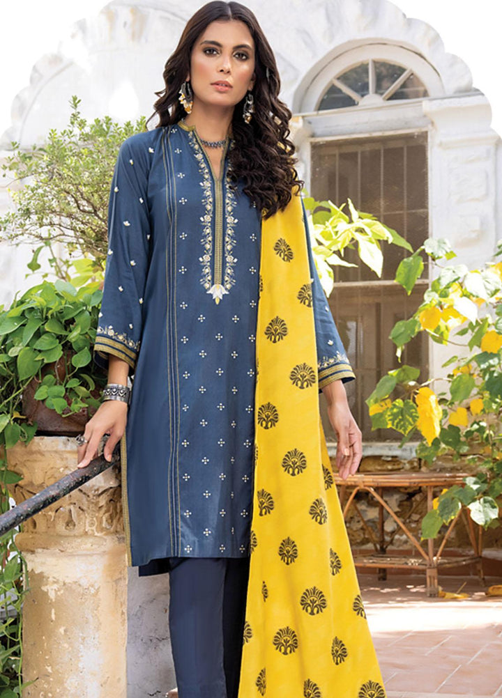 Lakhany Embroidered Slub Suits Unstitched 3 Piece LSM22W WES-SR-0039 - Winter Collection