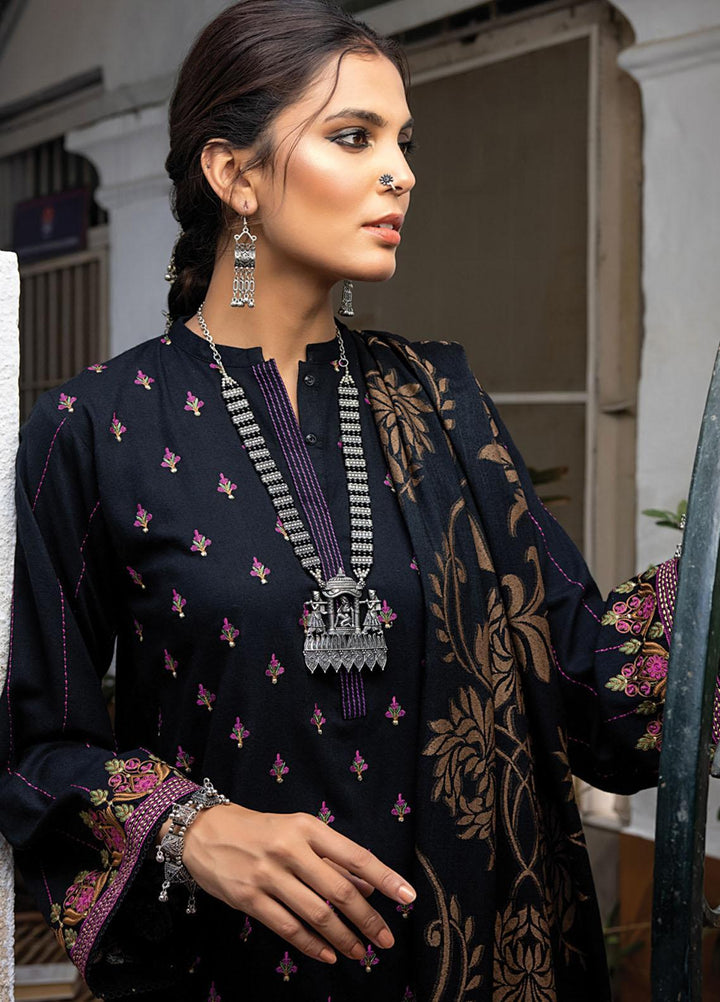 Lakhany Embroidered Slub Suits Unstitched 3 Piece LSM22W WES-SR-0040 - Winter Collection