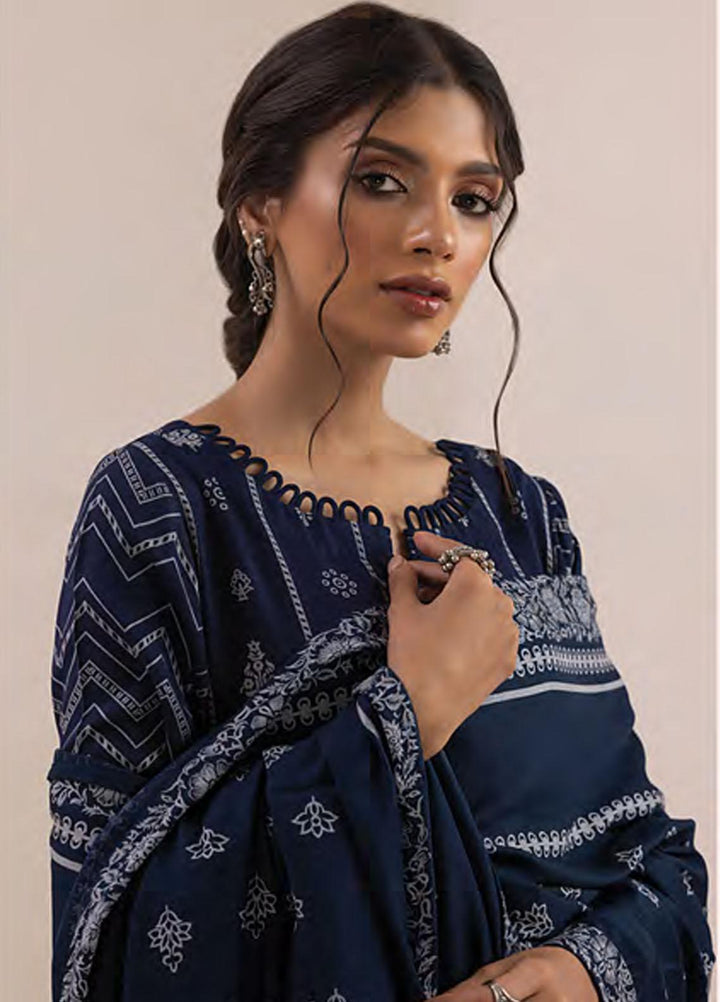 Lakhany Printed Pashmina Suits Unstitched 3 Piece LSM23PP LG-AM-0050-A - Winter Collection
