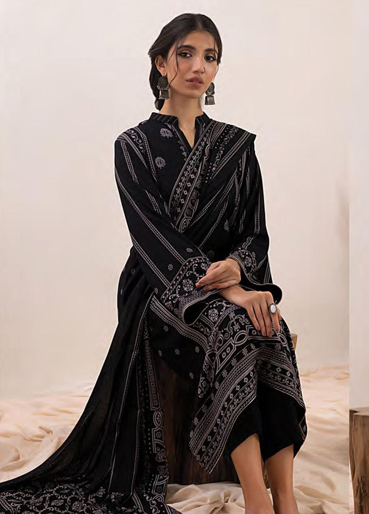 Lakhany Printed Pashmina Suits Unstitched 3 Piece LSM23PP LG-IZ-0019-C - Winter Collection