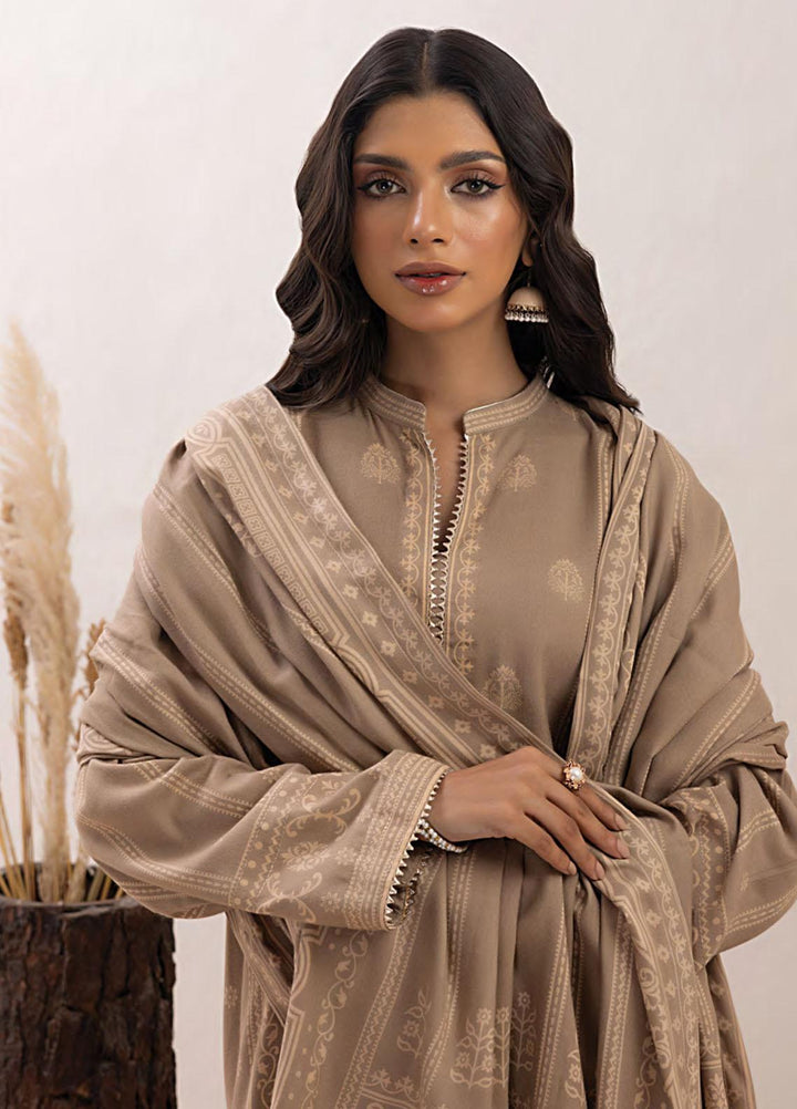 Lakhany Printed Pashmina Suits Unstitched 3 Piece LSM23PP LG-IZ-0019-A - Winter Collection