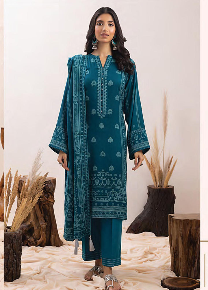 Lakhany Printed Pashmina Suits Unstitched 3 Piece LSM23PP LG-IZ-0019-B - Winter Collection