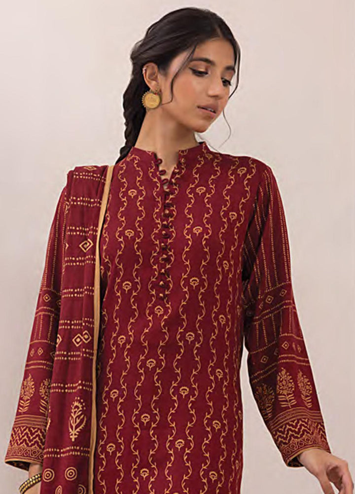 Lakhany Printed Pashmina Suits Unstitched 3 Piece LSM23PP LG-ZH-0094-B - Winter Collection