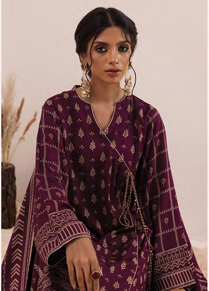 Lakhany Printed Pashmina Suits Unstitched 3 Piece LSM23PP LG-ZH-0093-C - Winter Collection