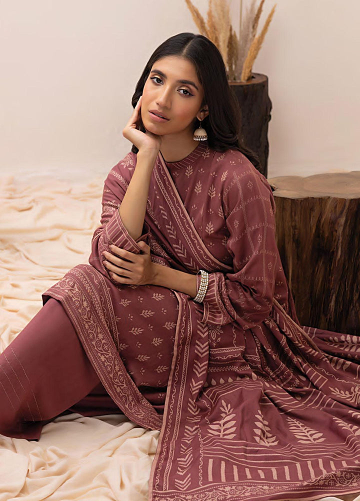 Lakhany Printed Pashmina Suits Unstitched 3 Piece LSM23PP LG-ZH-0093-A - Winter Collection