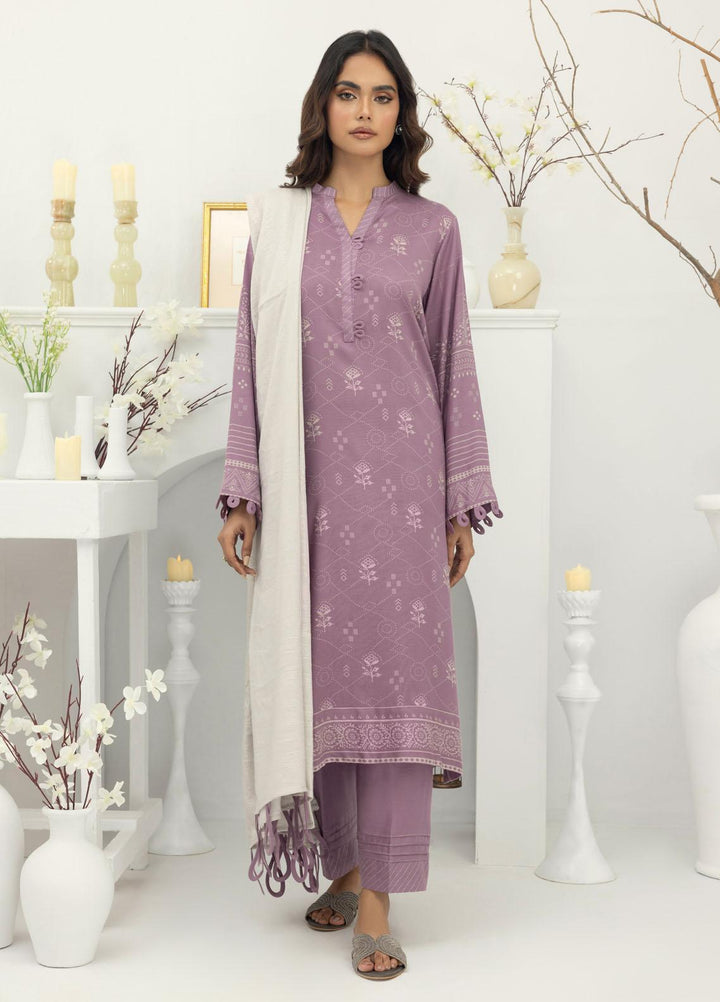 Lakhany Printed Pashmina Suits Unstitched 3 Piece LSM23PS LG-EA-0476-B - Winter Collection
