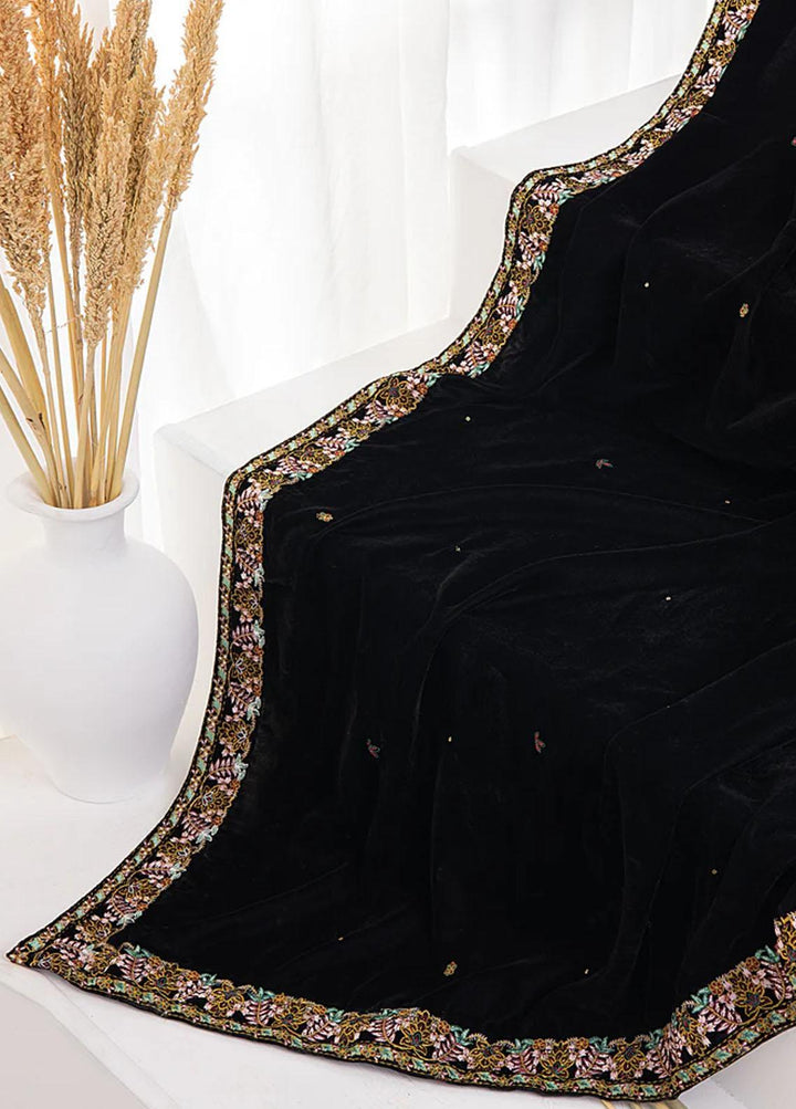 Lakhany Embroidered  Velvet  Shawls LSM22VS LSM-2894 - Velvet Shawls