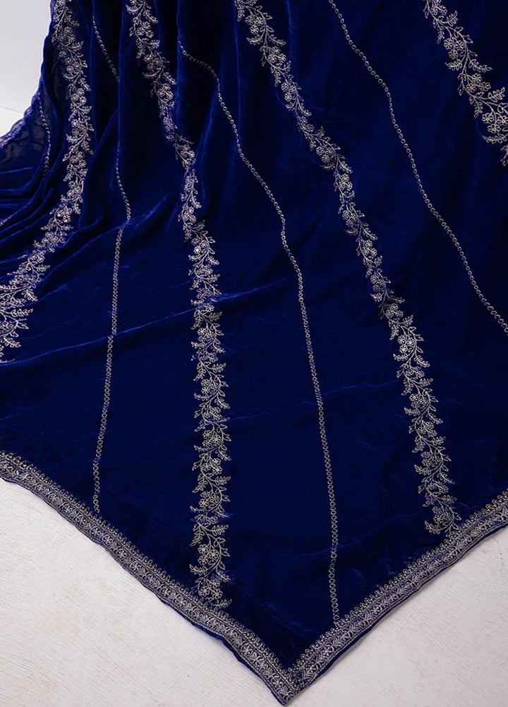 Lakhany Embroidered  Velvet  Shawls LSM22VS LSM-2896 - Velvet Shawls