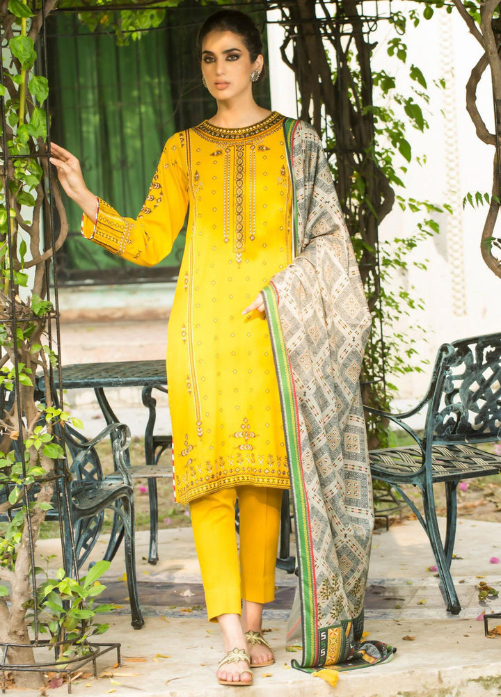 Lakhany Embroidered Karandi Suits Unstitched 3 Piece LSM22WE WEC-EA-0383 - Winter Collection