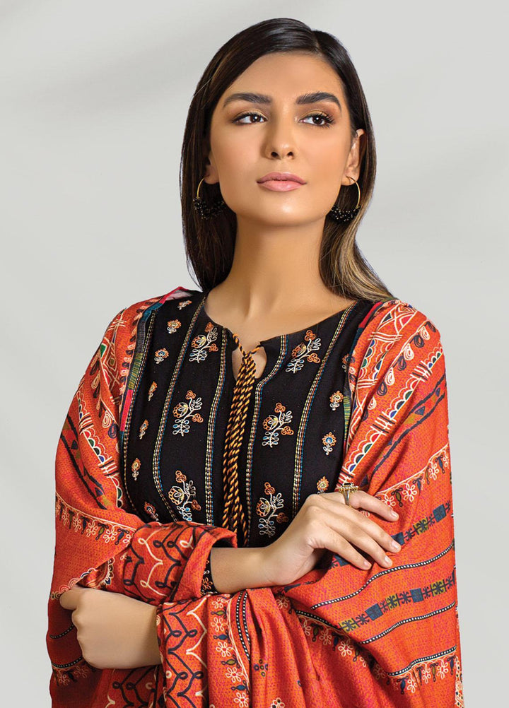 Lakhany Embroidered Karandi Suits Unstitched 3 Piece LSM22WE WEC-EA-0384 - Winter Collection