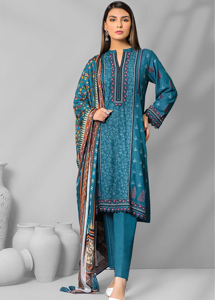 Lakhany Embroidered Karandi Suits Unstitched 3 Piece LSM22WE WEC-EA-0385 - Winter Collection