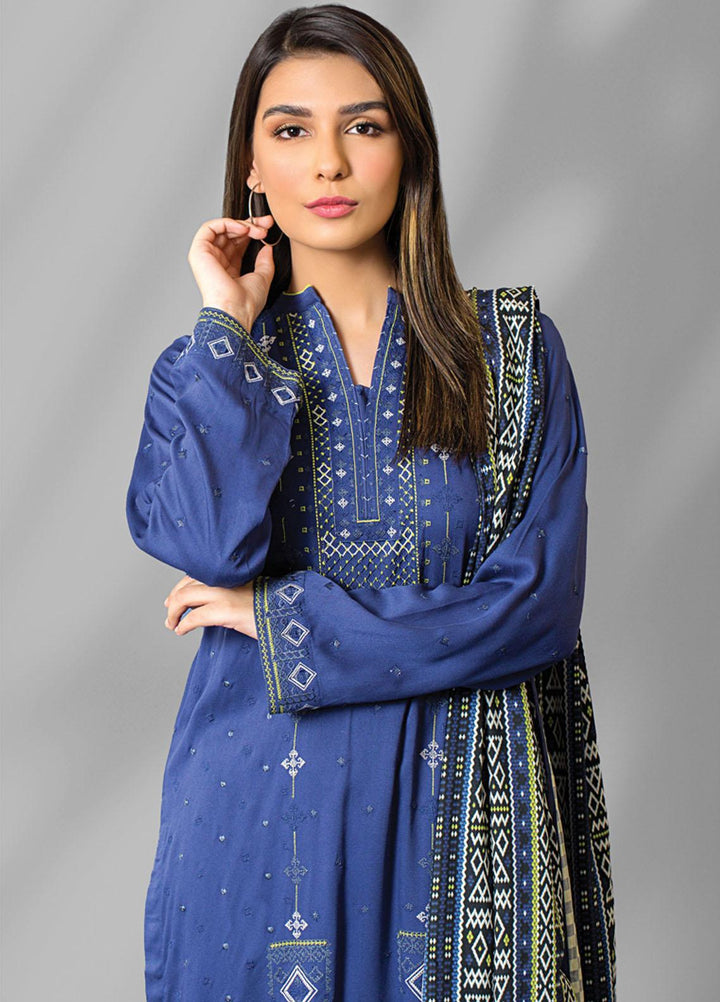 Lakhany Embroidered Karandi Suits Unstitched 3 Piece LSM22WE WEC-SR-0051 - Winter Collection