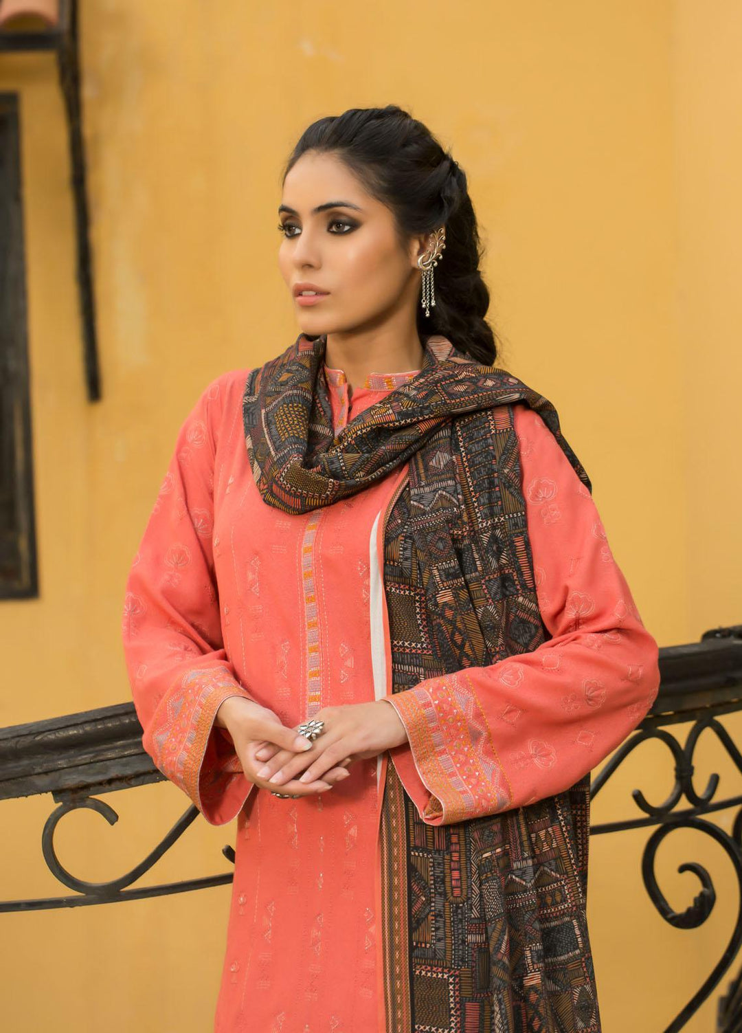 Lakhany Embroidered Karandi Suits Unstitched 3 Piece LSM22WE WEC-SR-0054 - Winter Collection